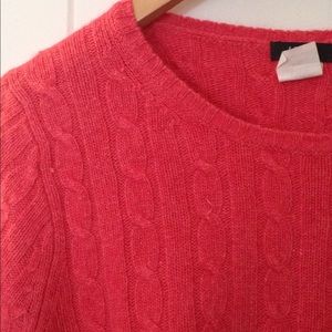 JCrew Coral wool/ cashmere sweater